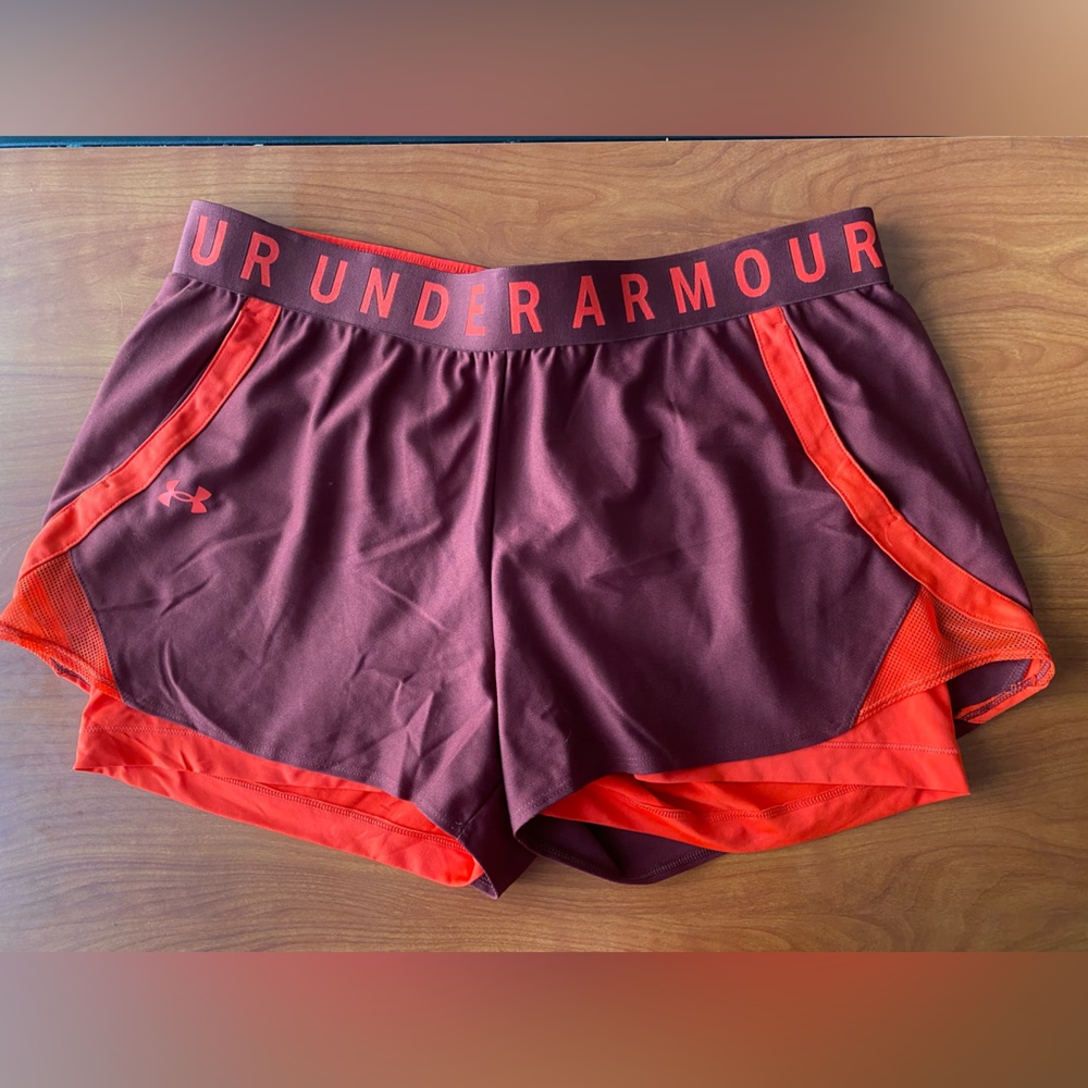 Red XXL Under Armour Shorts with Built in Compression Shorts